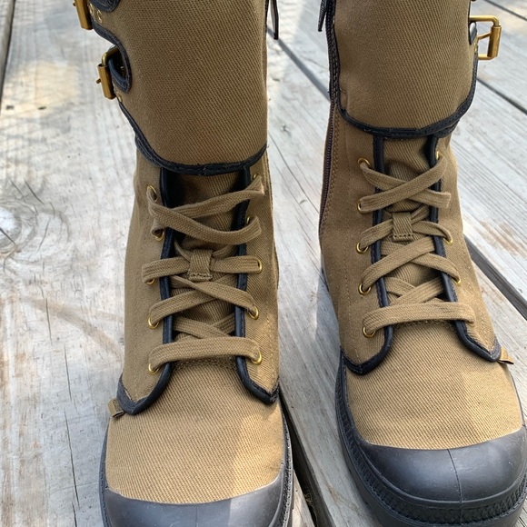 Palladium pampa peloton zip boots women's DULL GLD/AFTERDRK 93489-233-M Size 10 - Picture 12 of 12